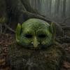 Soft Material Costume Accessory Halloween Green Lizard Mask Realistic Textured Half-Face Mask,PU Foam Lightweight Animal Party Mask Accessory,