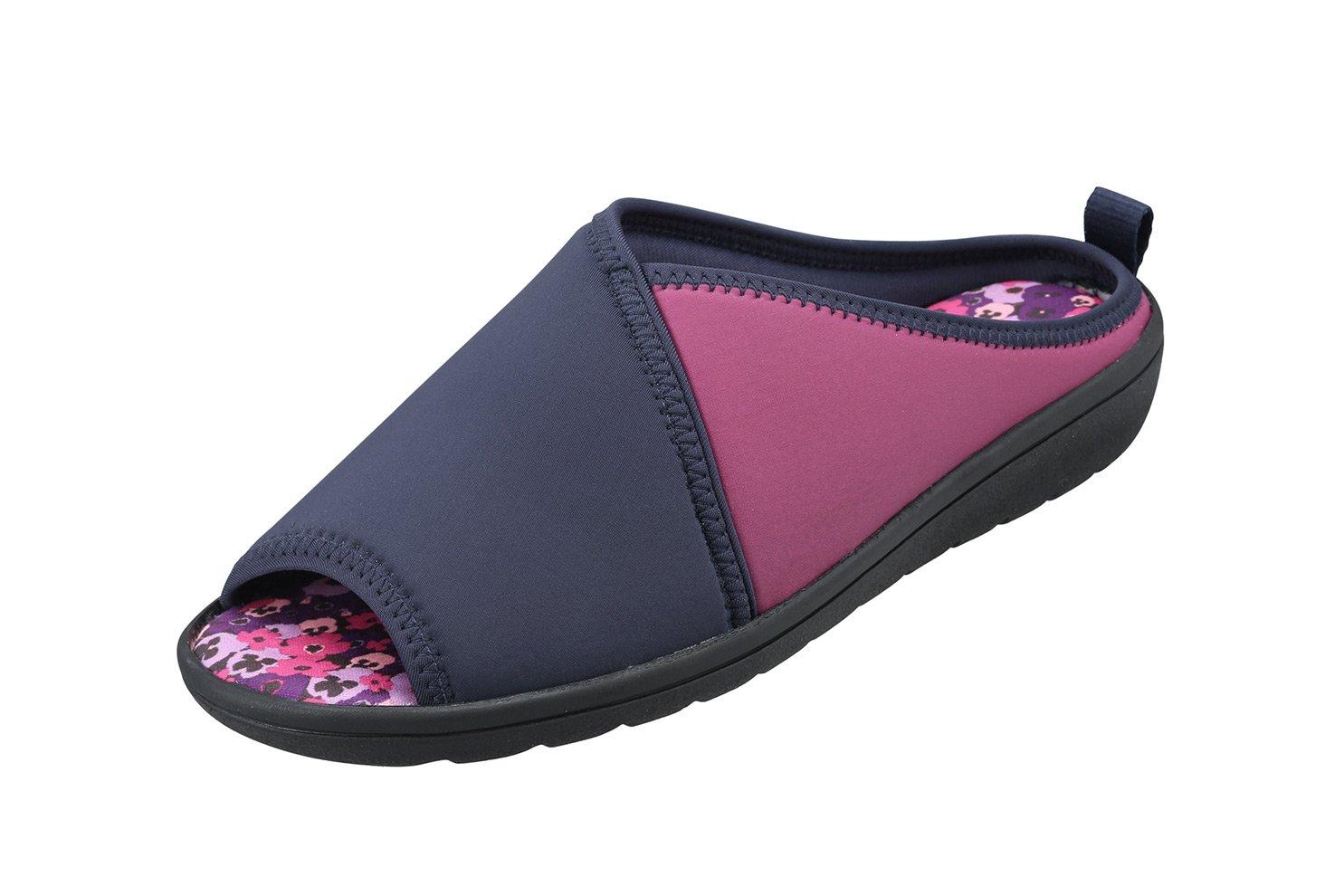 

6665 Сандалии для женщин Floral Navy [Анютины глазки], Стрейч, Мягкие, С узором, L,