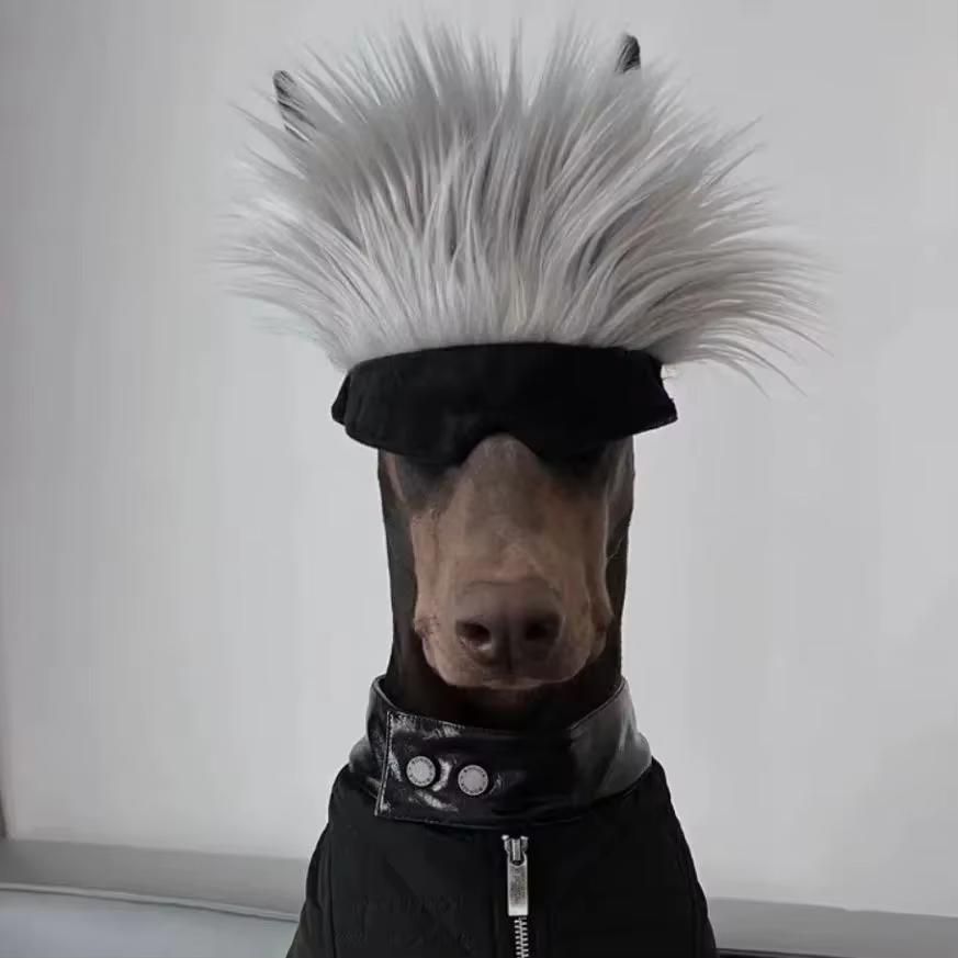 Jujutsu Kaisen Gojo Satoru Domácí oční maska potřeby kočka cos pokrývka hlavy klobouk dekorace ozdoba hlavy foto pes paruka Animace periferní