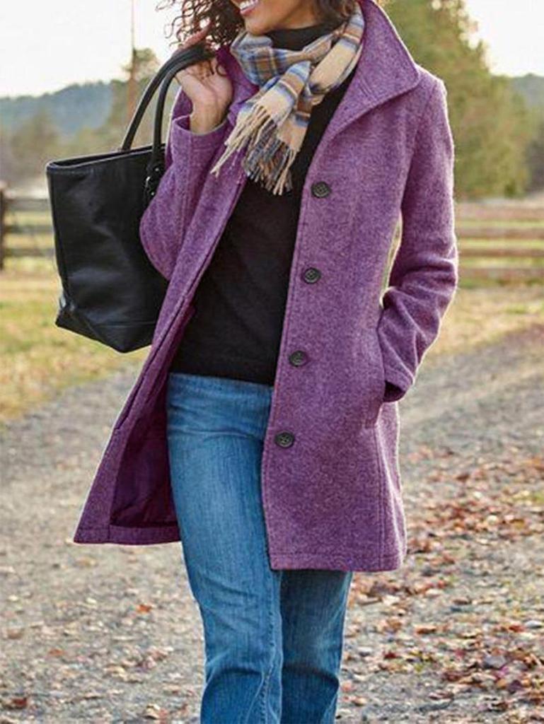 2023 Autumn/Winter Thick Woolen Women's Mid-Length Coat