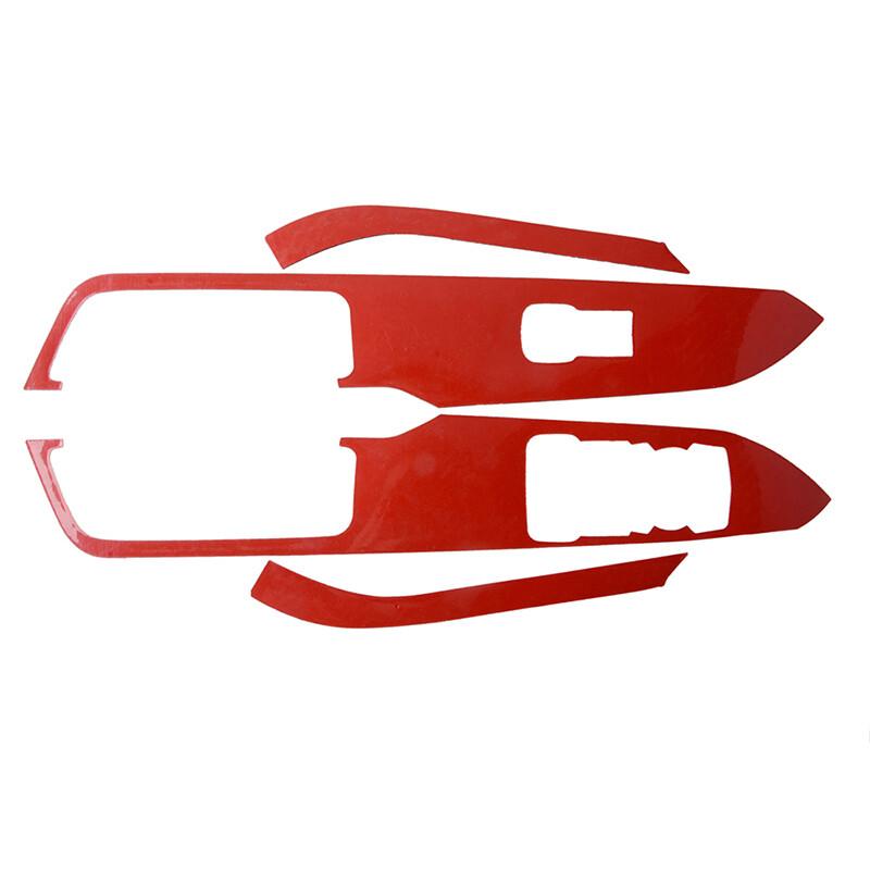Carbon Fiber Interior Window Switch Cover Trim Fit For Ford Mustang 2015-2019
