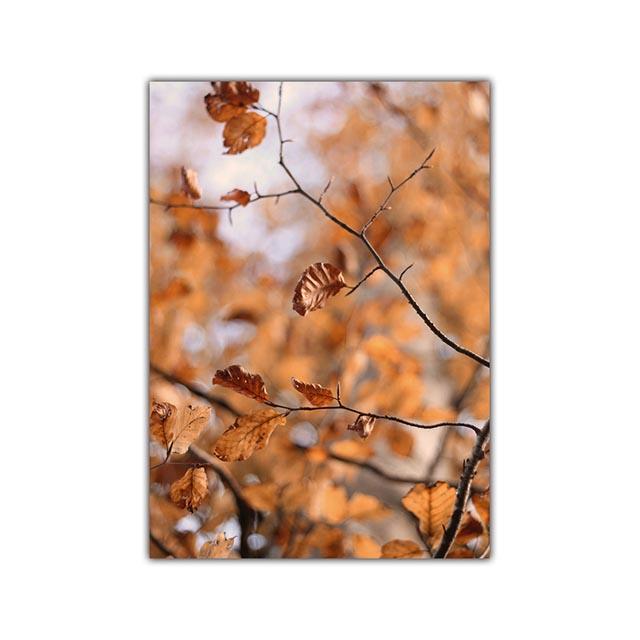 Autumn Scenery Canvas Painting Poster Pumpkin Leaves HD Printing Wall Art Picture Print Living Room Bedroom Home Decoration