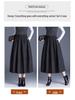 Women's Woolen A-line High Waist Midi Skirt: Thick, Fashionable Autumn/Winter Style