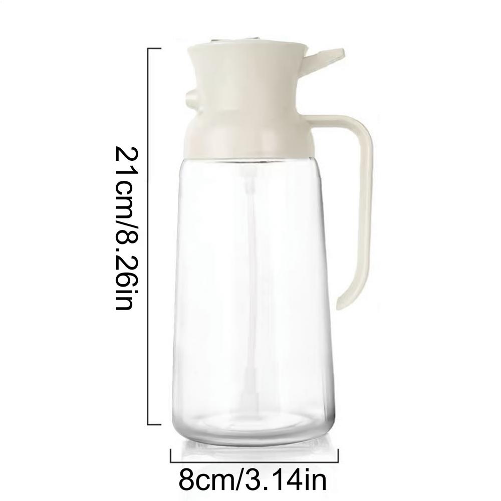 

Oil Spray Bottle 2-in-1 Olive Oil Dispenser Bottle For Kitchen 550ml Oil Bottle Food-grade Oil Mister For Air Fryer BBQ белый