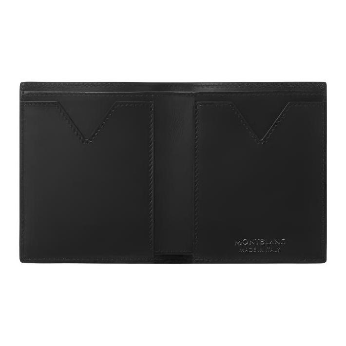 Montblanc Logo Leather Wallet Men Wallet Black 128583
