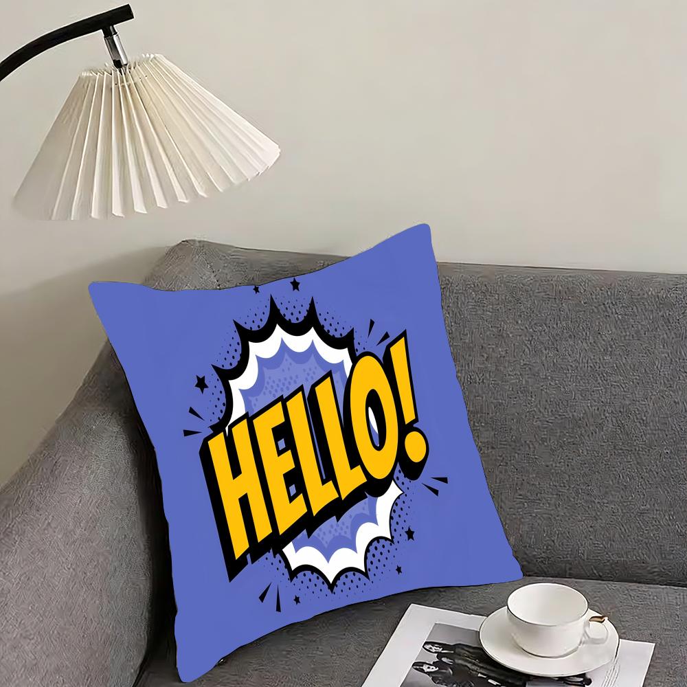 Exploding Bubbles Welcome Cushion Cover Elegant Comfort Pillowcase Sofa Bed Doublesided Printed Invisible Zipper Home Decor