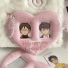 1PC Photo Sleeve Photocards Protector Heart Shaped Card Pocket Photo Frame Double Slot Photo Card Holder Pendant PVC Keychain