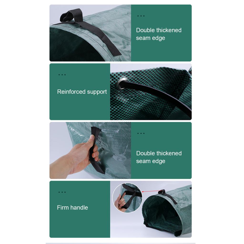 Yousheng Sac pentru deșeuri de grădină Saci de colectare a buruienilor din frunze, reutilizabile, cu mânere întărite, peluză, frunze căzute, saci de gunoi pentru încărcarea frunzelor și a gunoiului