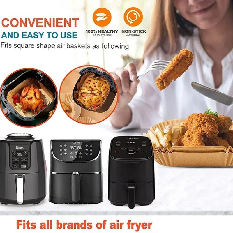 Disposable Air Fryer Paper Non-Stick Airfryer Mat Oilproof Kitchen Baking Paper Micro-wave Barbecue Pad Bakeware Accessories