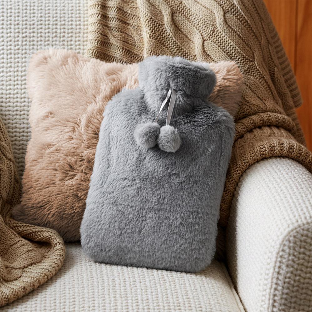 Duży Termofor Pluszowy w Pokrowcu Sweterku Ogrzewacz Gumowy na Wodę XXL