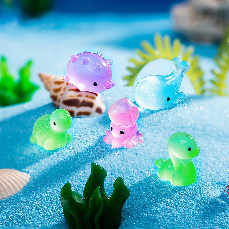 Kreative leuchtende Schildkröte, Krabbe, Krake, Ornamente, Meerestiere, Aquarium, Landschaft, Figur, Startseite, Dekorationen, Geschenke