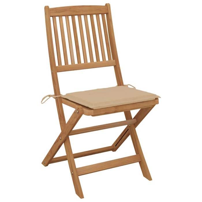 Maison Exclusive - Chaises pliables de jardin lot de 6 avec coussins Bois d'acacia