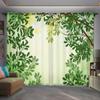 Nordic Tropical Green Plant Banana Leaf Custom Curtain Balcony Bedroom Bay Window Living Room Decor Grommet Top Rod Pocket Hook