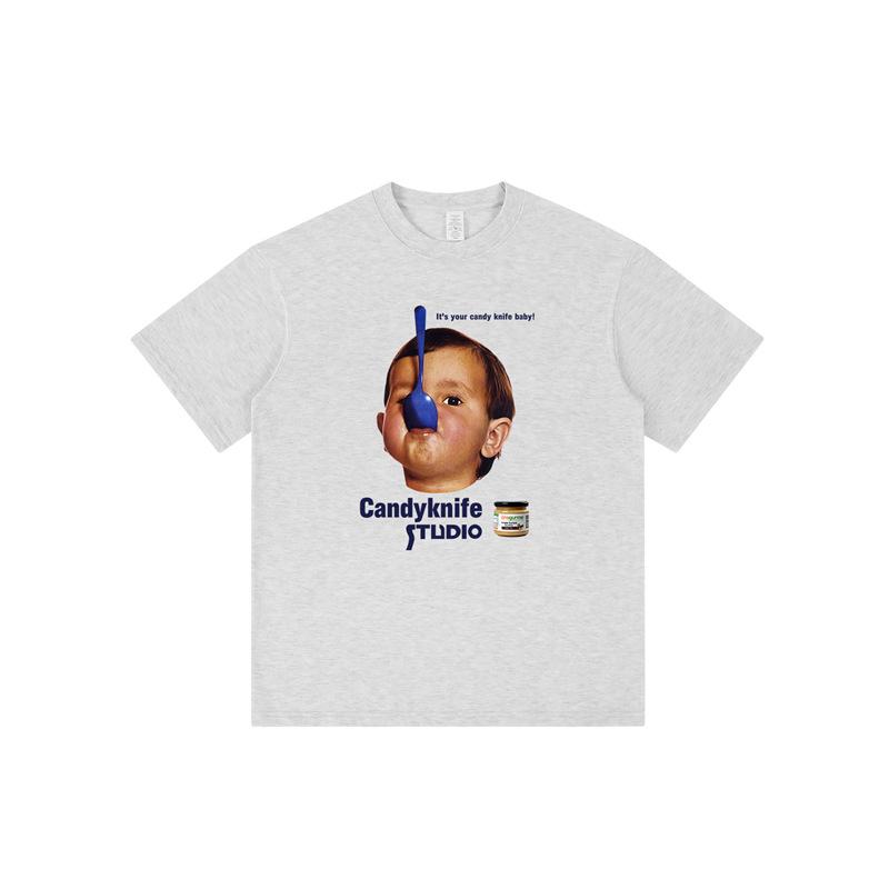 

Абрикосовая футболка с коротким рукавом винтажная большого размера в стиле ретро с портретом S хизер серый