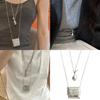 Elegant Long Necklace with Woven Bag/Water Bottle Pendant Adjustable Length Neckchain Gift for Fashion Enthusiasts