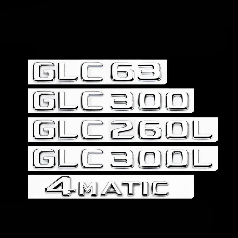FBK3 2025 Hot New 3D ABS Car Rear Trunk Letter Emblem Badge Decals Sticker For Mercedes Benz GLC X253 GLC260 GLC300e GLC350d GLC200 4