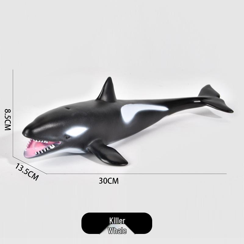 40cm Soft Rubber Great White Shark Toy - Marine Animal Model for Kids