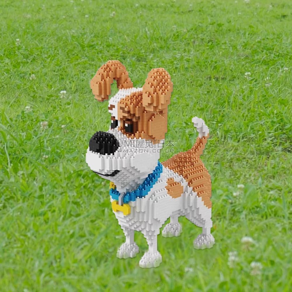 SeaRain Building Blocks - Dog, Animal Mini Blocks, Kids DIY Gift, Assembly, Present (Jack Russell Terrier)