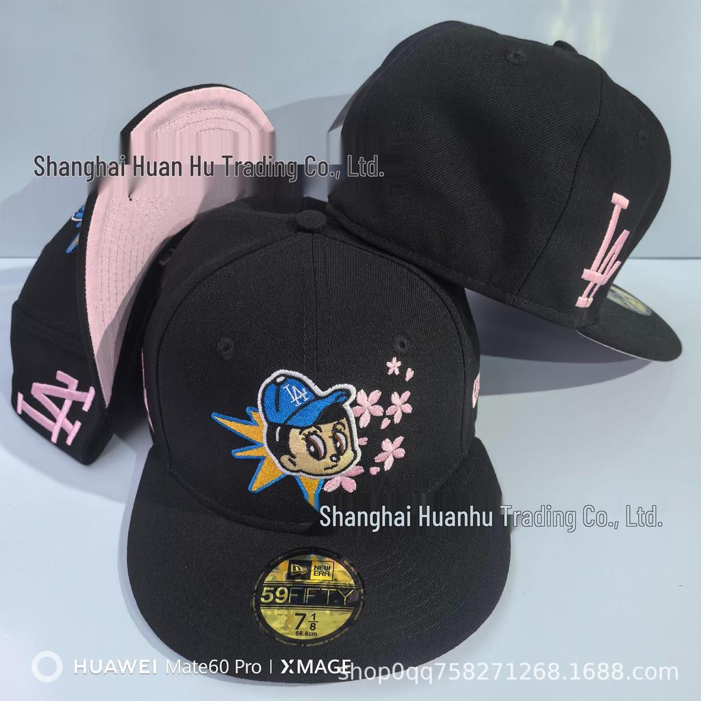 High-Quality MLB Yankees Dodgers Embroidered Flat Brim Baseball Cap