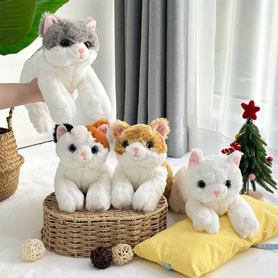 Simulation Cat Pillow Plush Toy Doll Cute Kitten Doll Sleeping with Rag Doll On The Bed