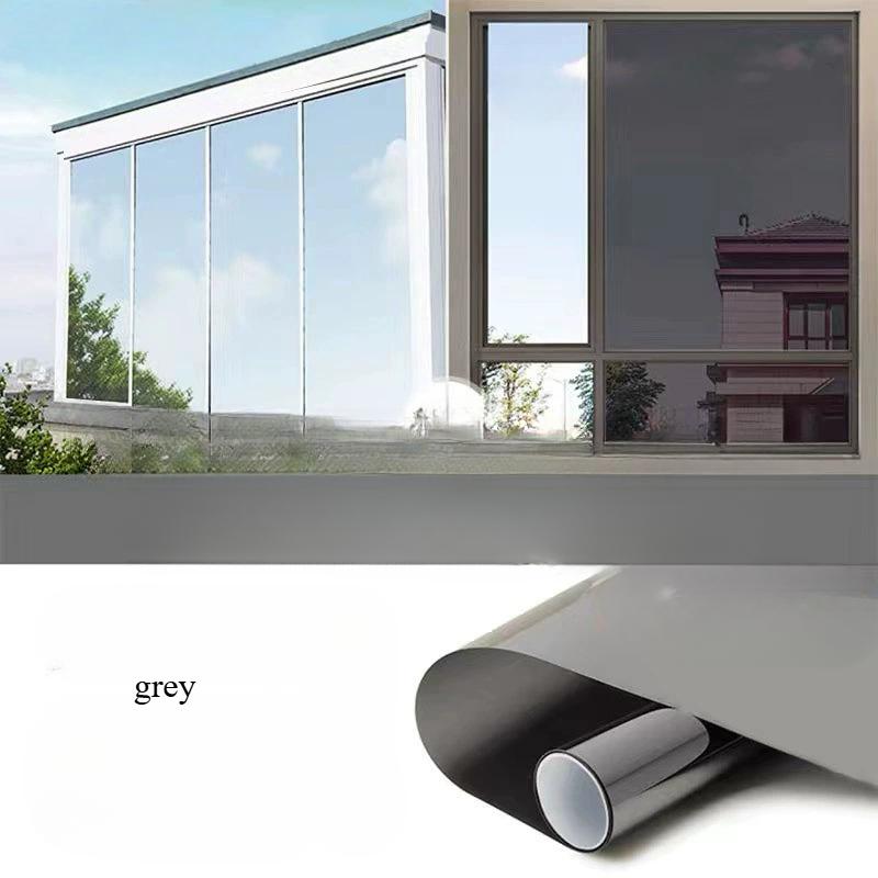 

Светоотражающая односторонняя зеркальная оконная пленка - 50см X 2м, Легкое самоклеящееся нанесение 50cm*1m серый