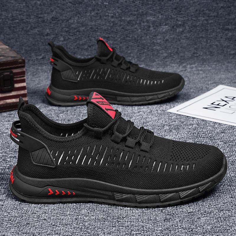 New 2025 spring and autumn mesh breathable men's shoes hollow casual versatile men's sports shoes soft-soled mesh sports shoes