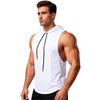 Hooded Muscle Tank Top for Men Athletic Basketball Vest Breathable Gym Fitness Sleeveless Shirt