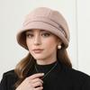 The Elderly Hat Women's Autumn and Winter Woolen Basin Hat Thickened Top Hat Warm Bucket Hat