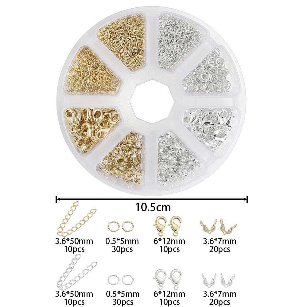 1pcs/lot 14K/18K Gold Plated Lobster Clasps Open Jump Rings Extension Chain For DIY Bracelet Necklace Jewelry Making Accessories