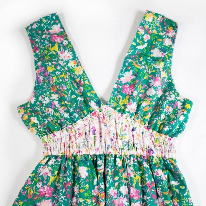 Geometric Floral and Botanical Sheeting Made in Size 22B 110cm x nora. FR1054-C Watercolor-Inspired Fabric, Cotton, Japan, Pre-Cut, (Black, 100cm)