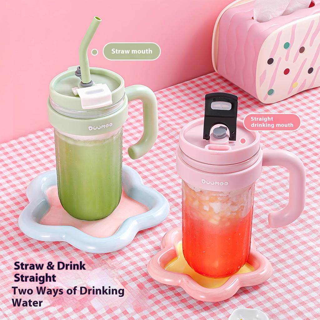 Gianxi Straw Cup For Girls With High Beauty And Large Capacity Water Bottle Summer Big Mac Cup Plastic With Straw