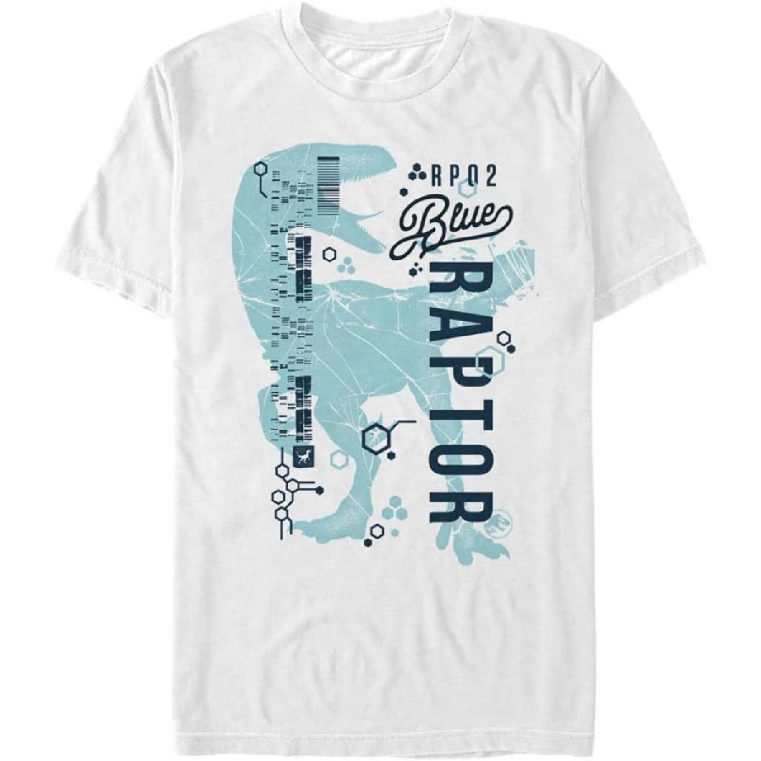 Jurassic Park Mens Blue Aero DnaT-Shirt S