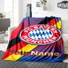 Bayern Munich Personalized Name Blanket Gift Personalized Blanket Soft & Cozy for Chair Nap Livingroom Seaside for All Occasions
