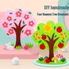 Handmade Children's 3D Four Seasons Tree DIY Kit: Non-Woven Fabric Flowers & Plants for Kindergarten