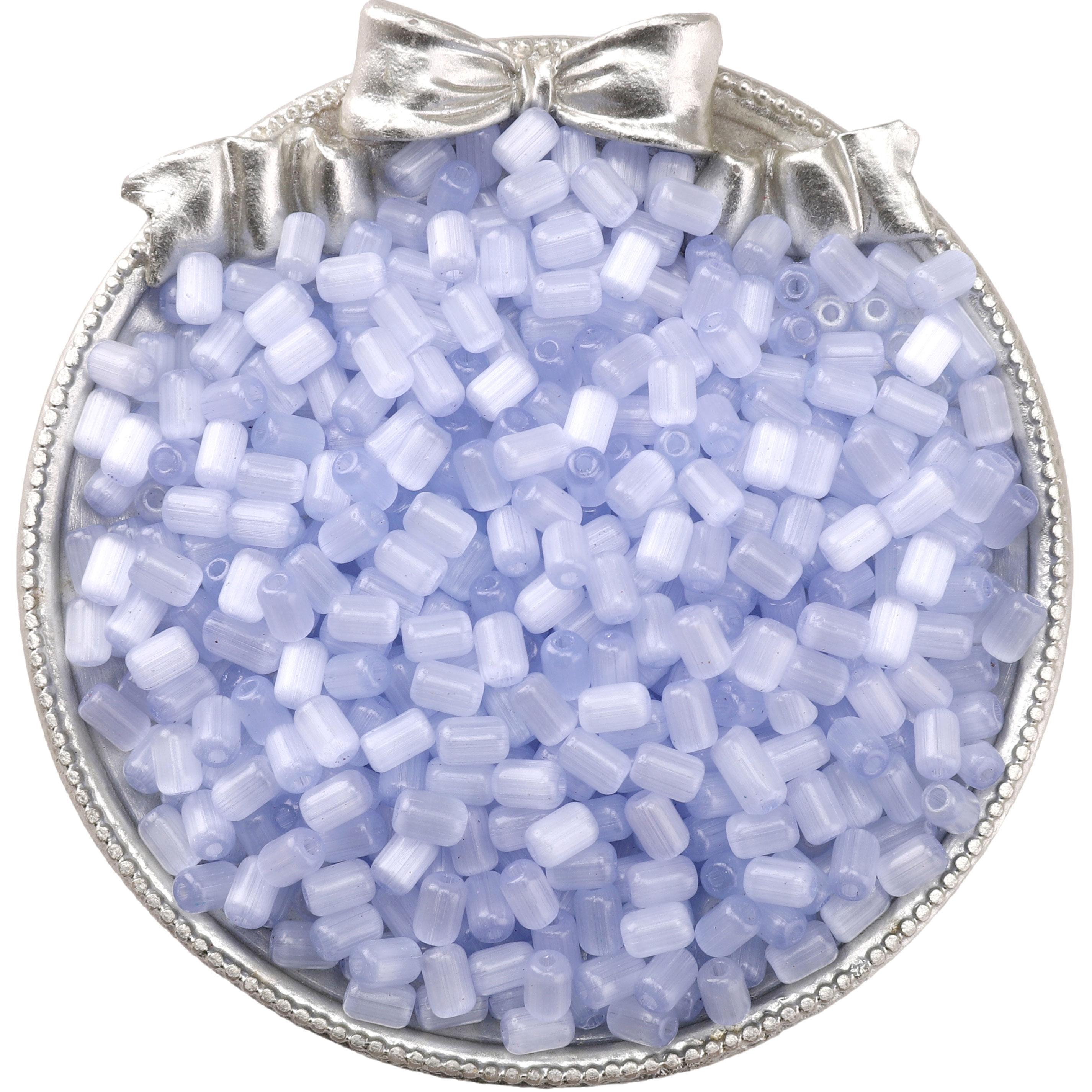 

60Pcs Glass Seed Beads Cat Eye Jujube Shaped Beads DIY Bracelet Necklace For Jewelry Making Accessories 4x6mm 60Pcs синій