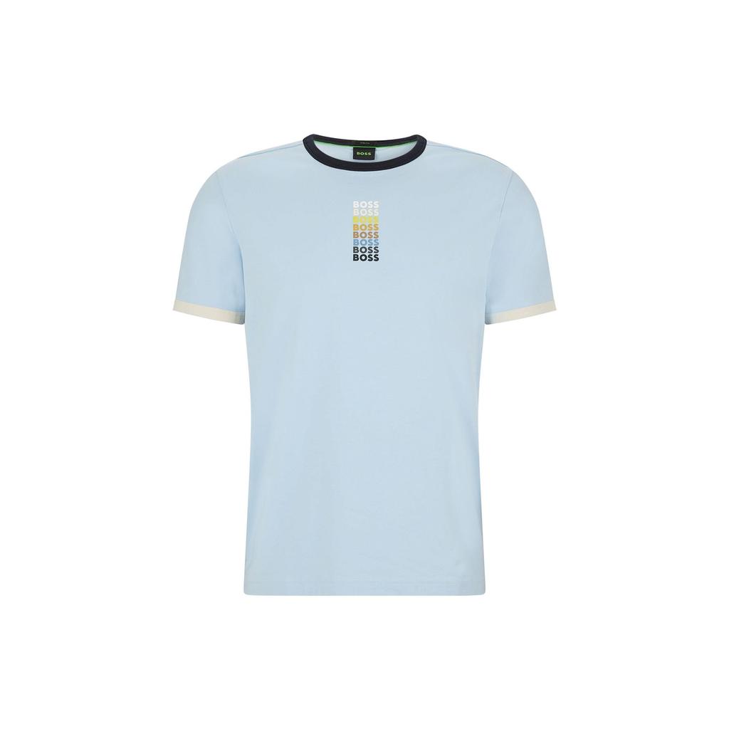 HUGO BOSS T-Shirts Men's Light Blue Crew Neck 50472554-453