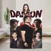The Vampire Diaries Damon Salvatore Serie TV Coperta Decorativa in Flanella Plaid per Arredamento Casa Calda Morbida Copriletto Regalo