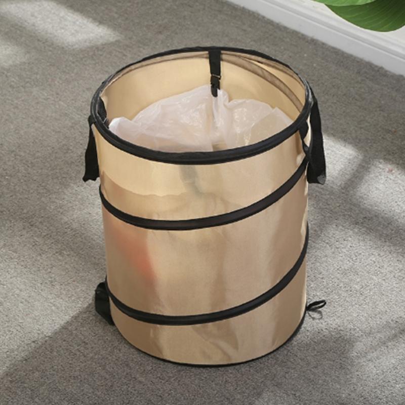 Folding Camping Trash Can Garden Garbage Bag Reusable Yard Waste Bag Portable Garbage Bin Container Enduring