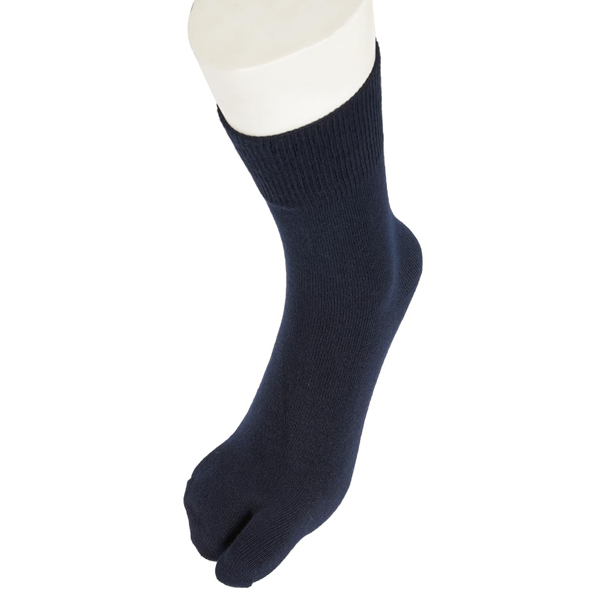 

Fukusuke Tabix Plain Cotton Navy Men s Crew-Length Tabi-Style Socks, 2-Pair Set, Blend, 5377-03M,