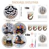 Kit di Base per Ricamo Gotico, Set da 4 Kit Punto Croce di Halloween, Kit di Ricamo di Halloween per Principianti