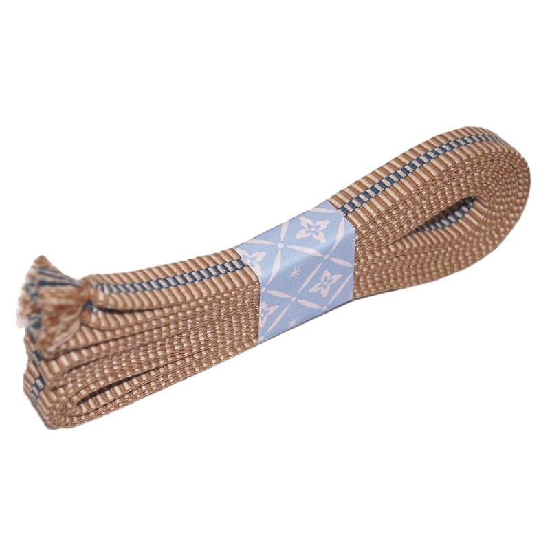 

[Banshu Kogei] Sanada cord Shimoo (width: approx. 12mm × Length: approx. 180cm / For swords/No.8 light yellow) bag string 4 minutes 100% cotton For