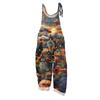 Women's Jumpsuit  Print Casual Loose Vintage Shoulder Strap Cotton Linen
