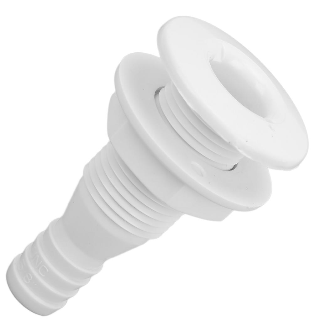 5 8in Thru Hull Fitting Straight ABS Impact Resistance Hose Connector Accessory for Boats Marines