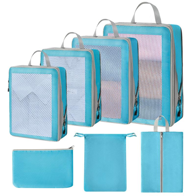 Waterproof Travel Packing Cubes Set, Thick Compression Bags for Clothes Underwear Shoes, Luggage Organizer Bags