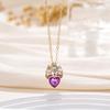 Temperament Cartoon Hollow Heart Pendant Love Clavicle Chain Accessories Women's Diamond Premium Necklace