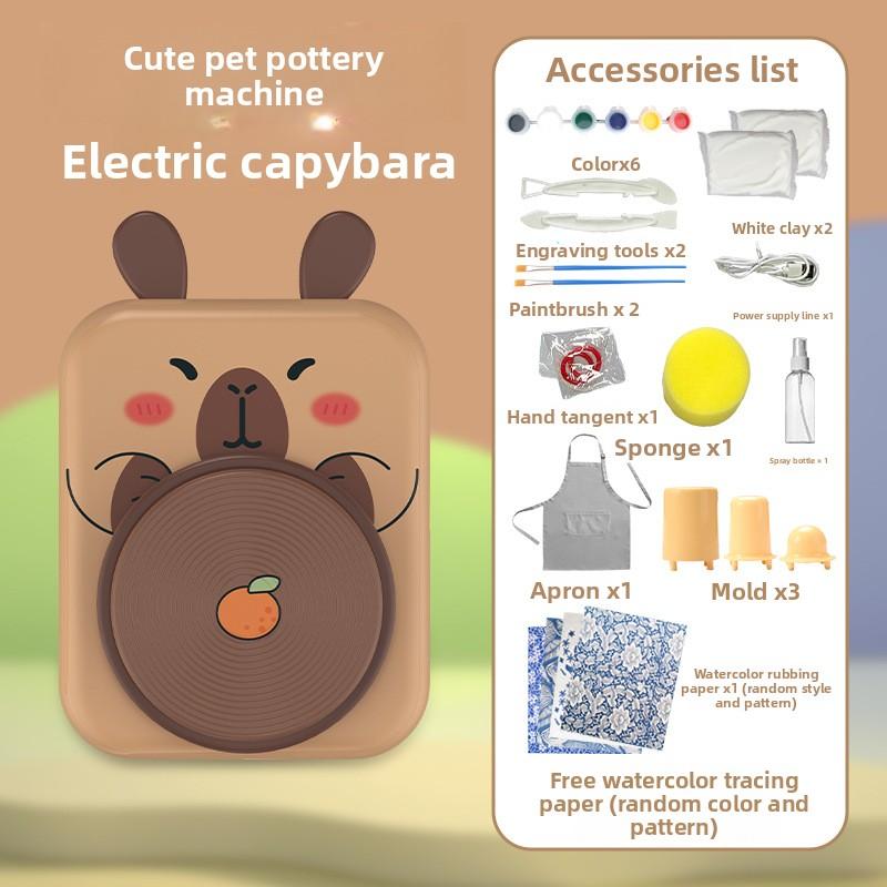 Electric Pottery Clay Machine DIY Handcraft Making Tool Soft Clay Material Educational Toy Cute Pet Electric Clay For Kids Gift