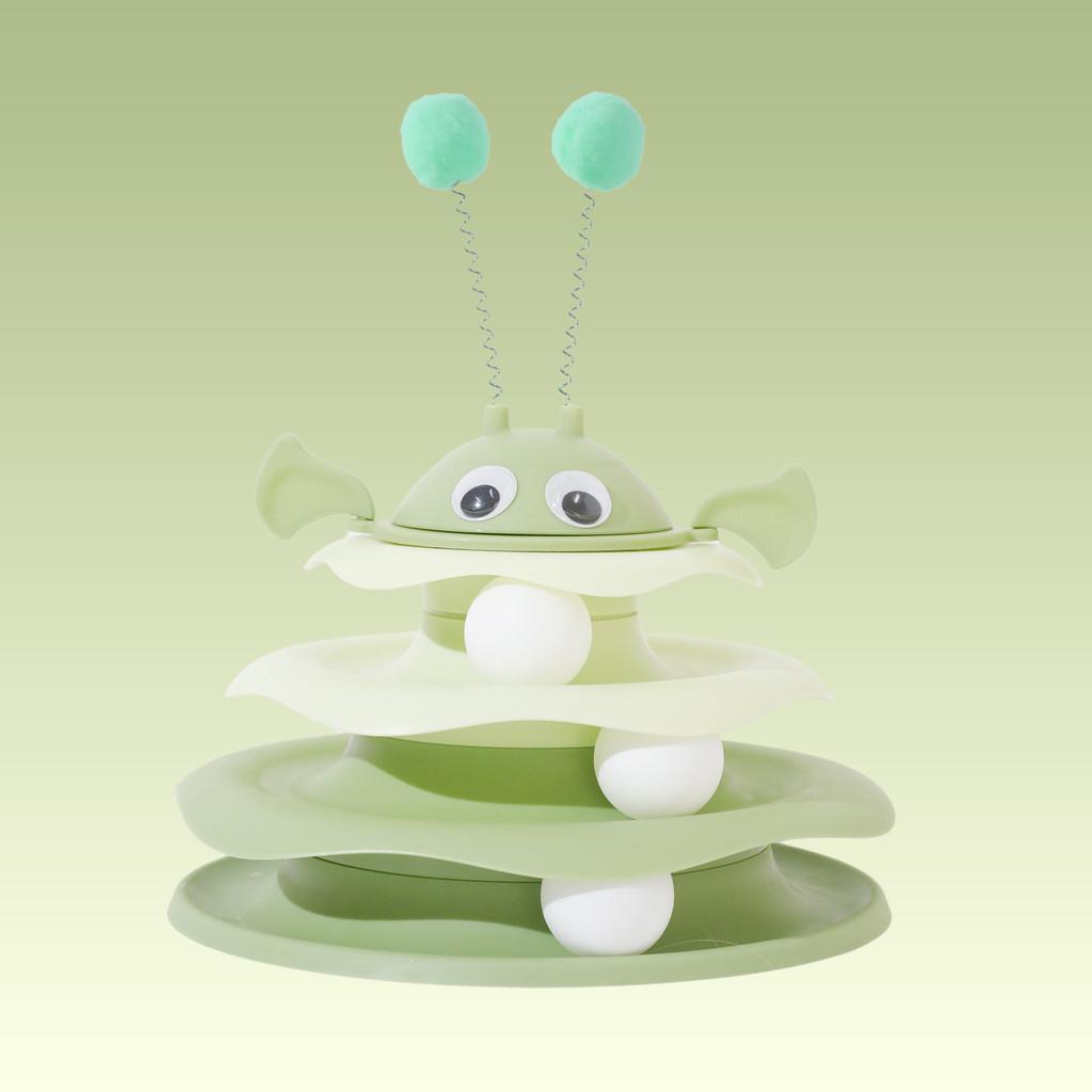 Cat Toy Set With Inflatable Bee Wobbler And Play Wheel For Interactive Play And Gift