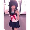 Halloween Party Girl's Navy Blue Sailor Skirt Pantyhose Loli Black Leather Shoes Yandere Simulator Ayano Aishi Cosplay Costume