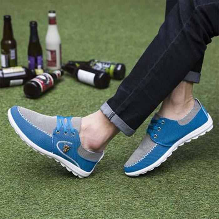 Men Casual Lightweight Driving Shoes Breathable Boat Shoes Plus Size Flat Loafers