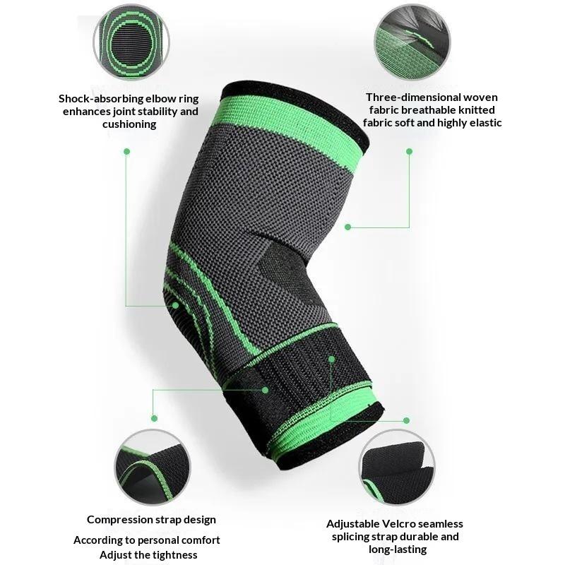Elbow Brace Durable Elastic Nylon Arm Sleeve 1Pc Anti-Collision Elbow Protector for Basketball Tennis Outdoor Sports